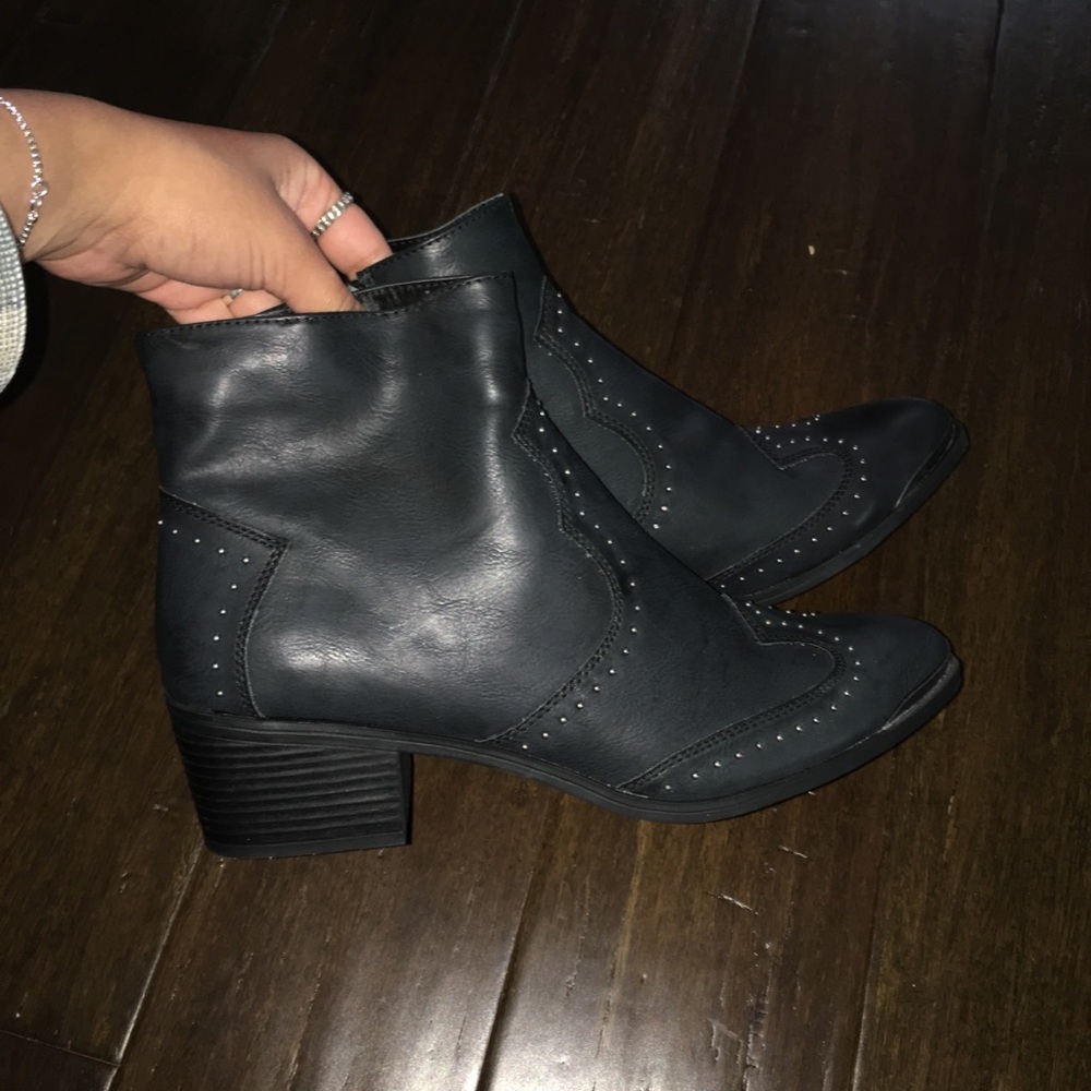 Black studded boots